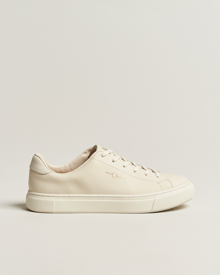 Herren | Fred Perry B71 Grained Leather Sneaker Ecru | Fred Perry | B71 Grained Leather Sneaker Ecru