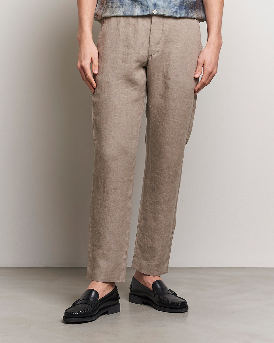 Herren | Hosen | NN07 | Theo Linen Trousers Greige