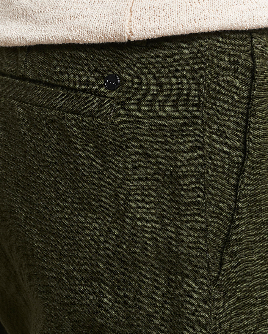 Herren | Hosen | NN07 | Theo Linen Trousers Rosin Green