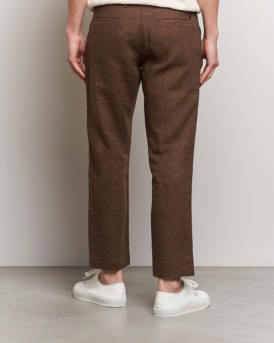 Herren | Hosen | NN07 | Theo Linen Trousers Cocoa Brown