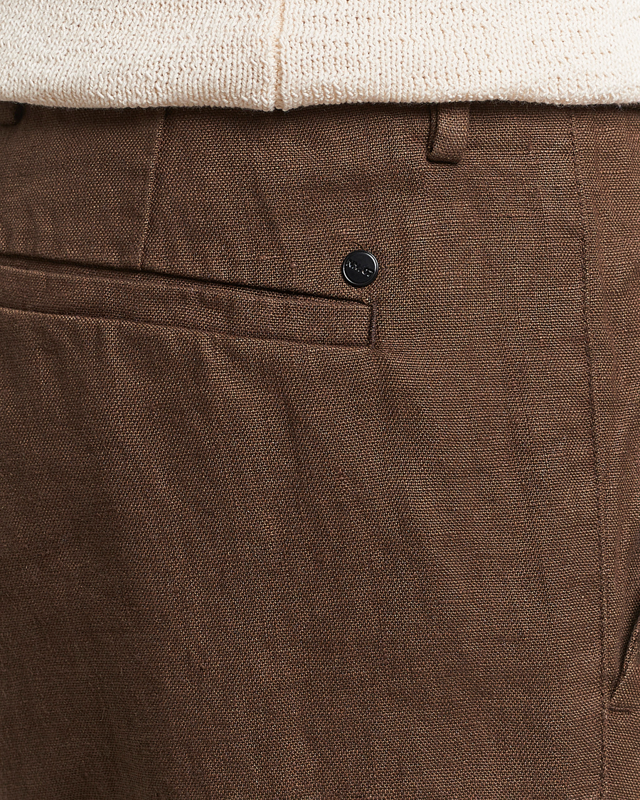 Herren | Hosen | NN07 | Theo Linen Trousers Cocoa Brown