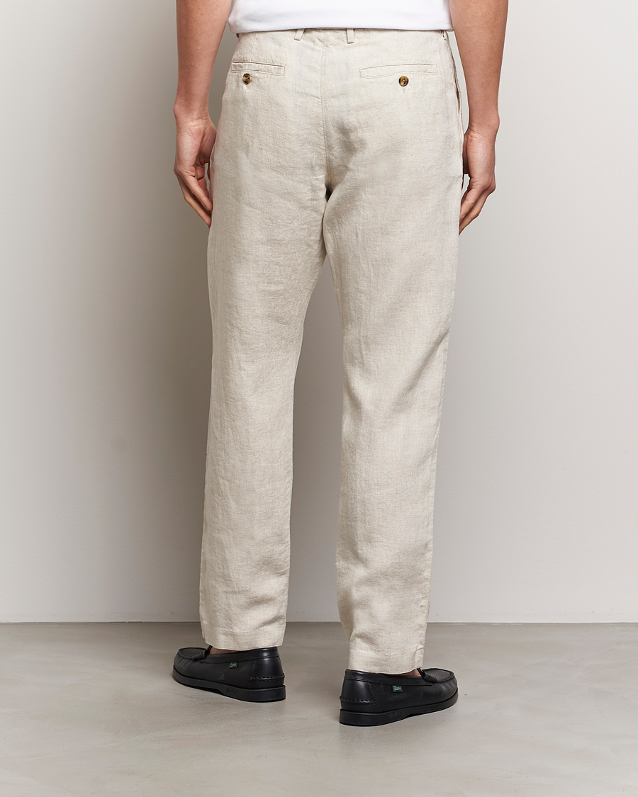 Herren | Hosen | NN07 | Bill Pleated Linen Trousers Oat
