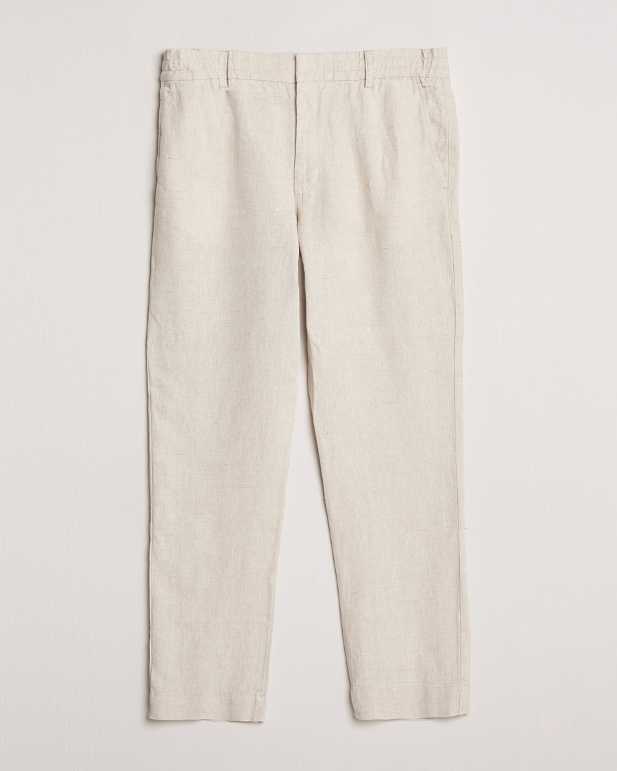 Herren | Hosen | NN07 | Billie Linen Drawstring Trousers Oat