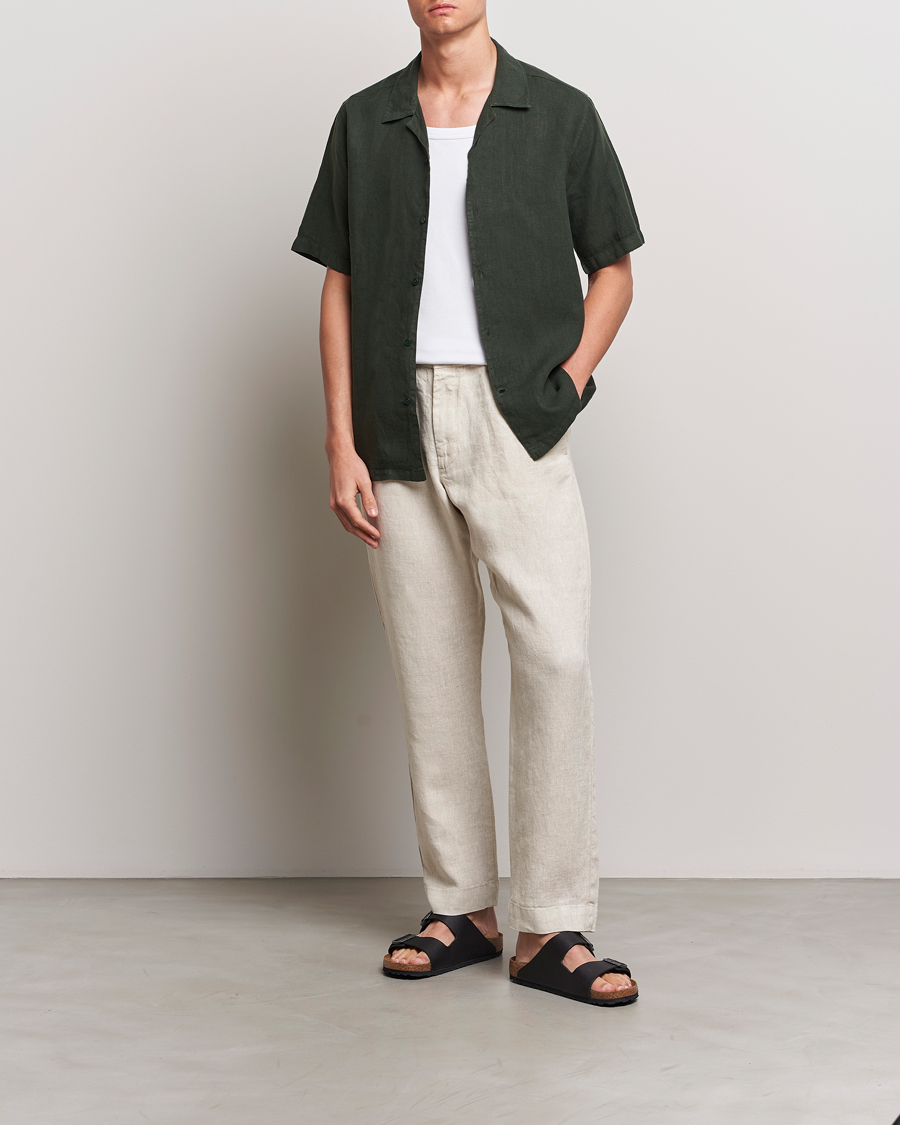 Herren | Hosen | NN07 | Billie Linen Drawstring Trousers Oat
