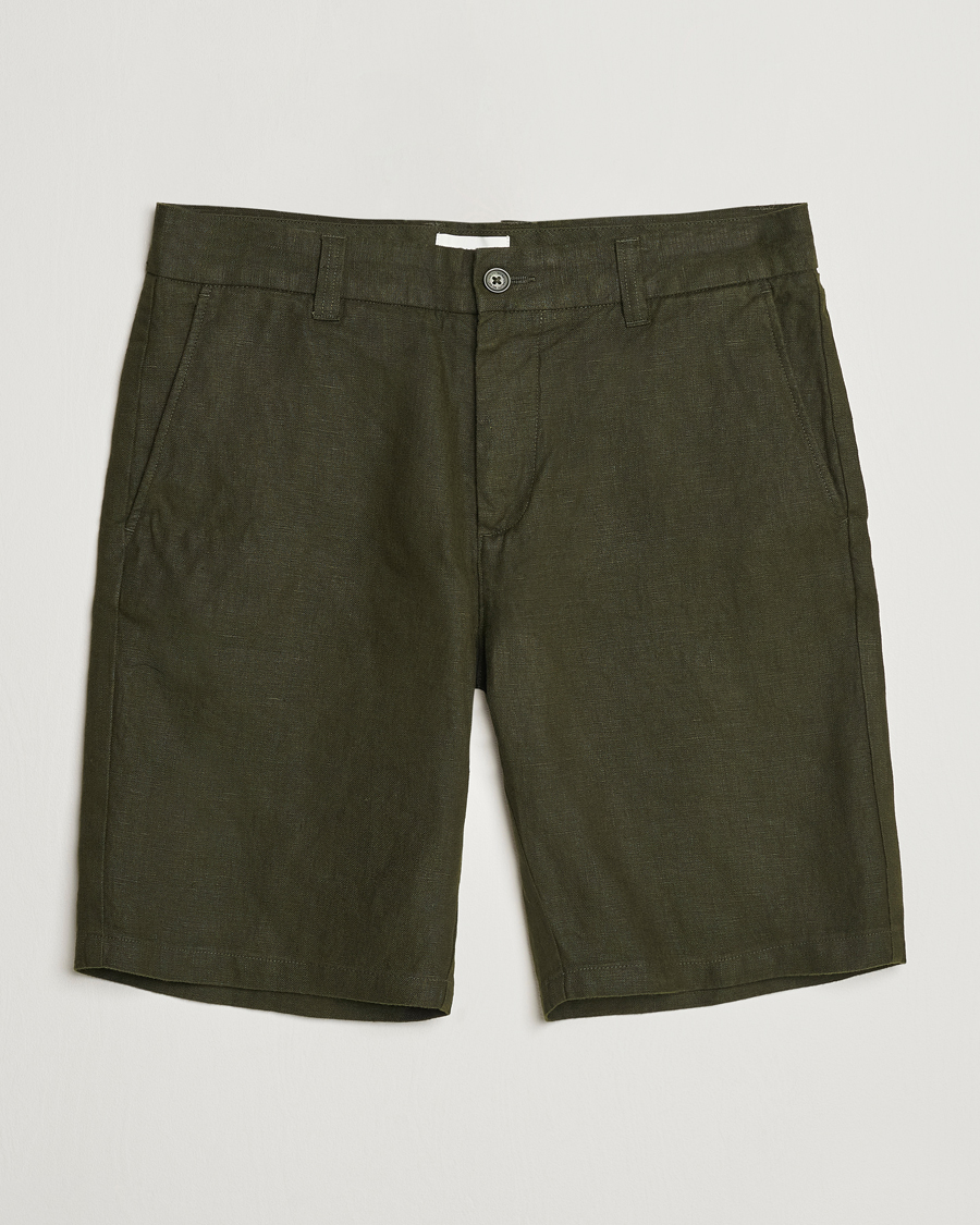Herren | Shorts | NN07 | Crown Linen Shorts Rosin Green