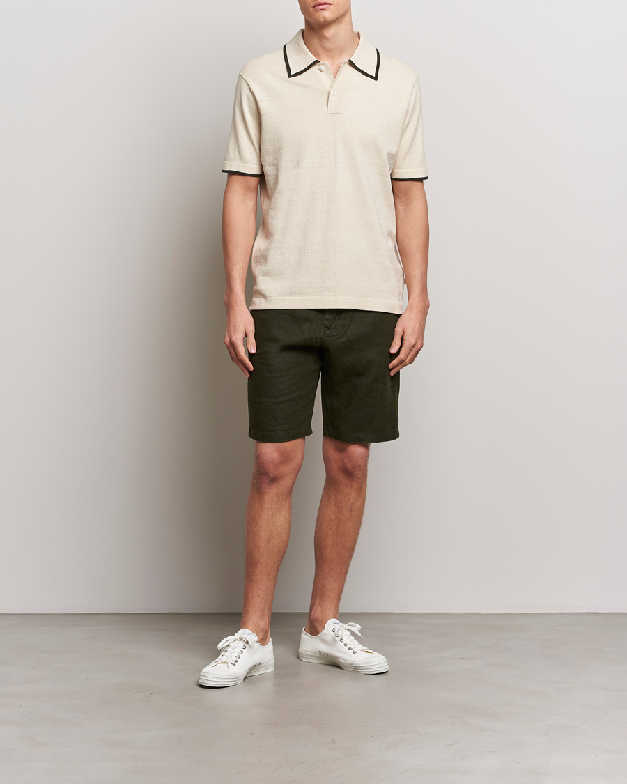 Herren | Shorts | NN07 | Crown Linen Shorts Rosin Green