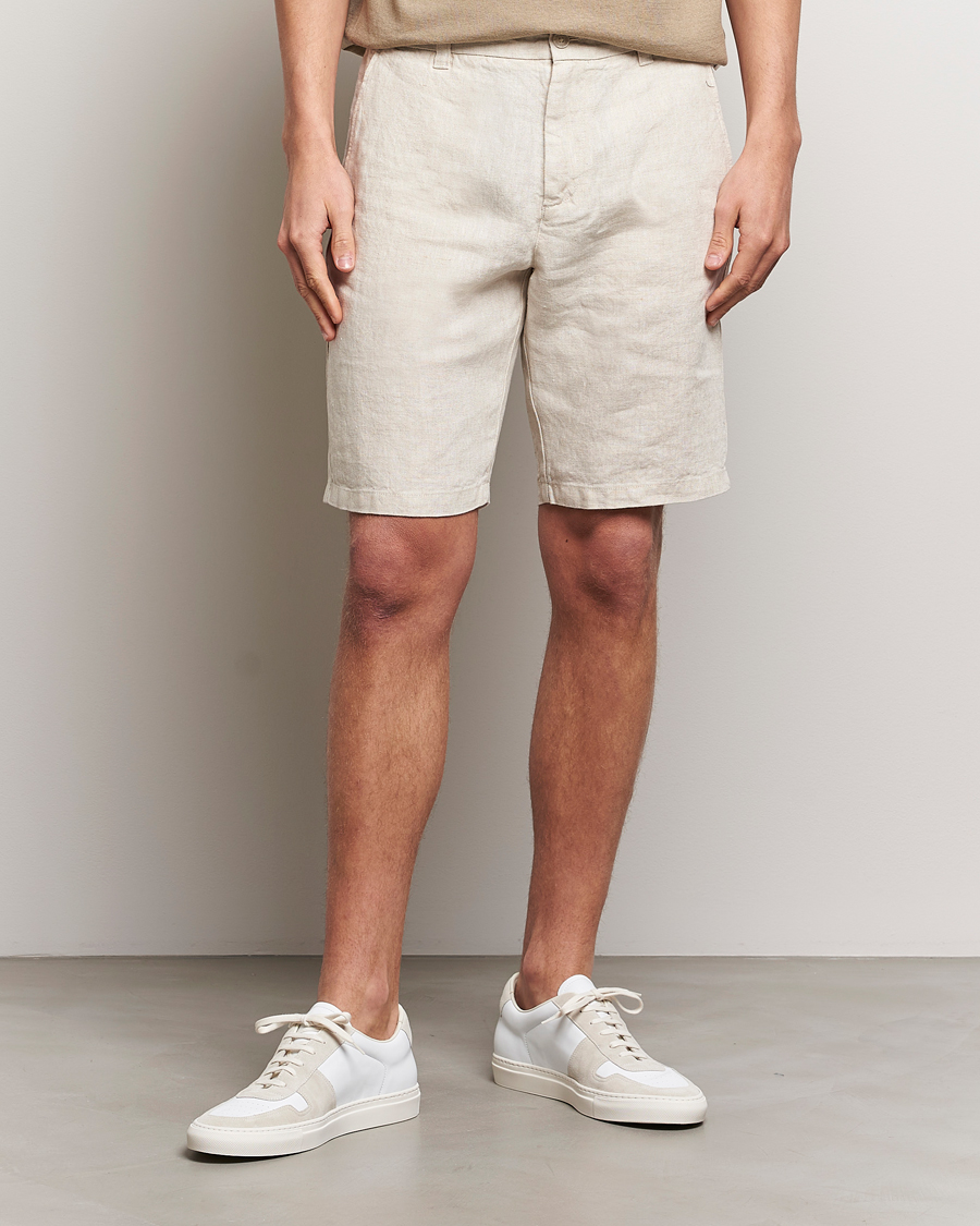 Men | NN07 | NN07 | Crown Linen Shorts Oat