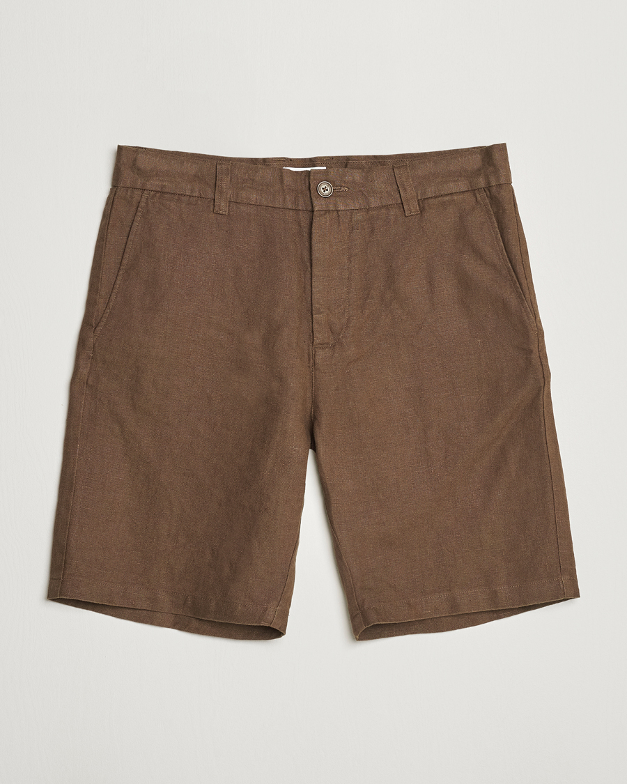Herren | Shorts | NN07 | Crown Linen Shorts Cocoa Brown