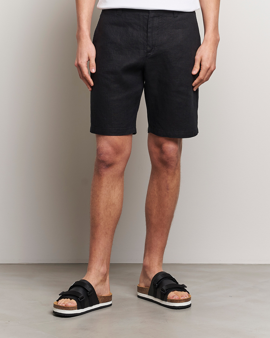Herren | Shorts | NN07 | Crown Linen Shorts Black