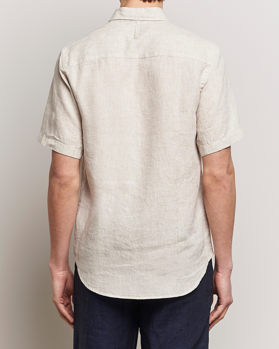 Herren | Hemden | NN07 | Arne Linen Short Sleeve Shirt Oat