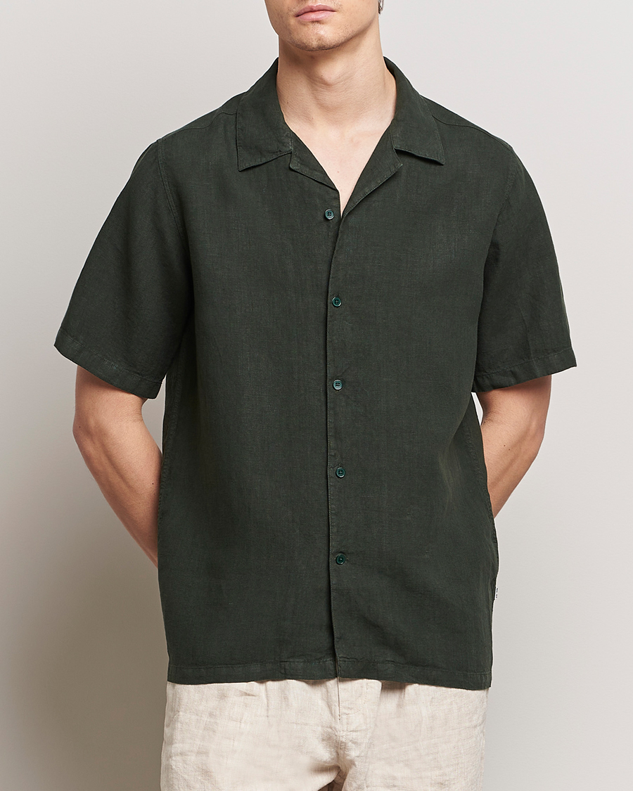 Herr | NN07 | NN07 | Julio Linen Resort Shirt Rosin Green