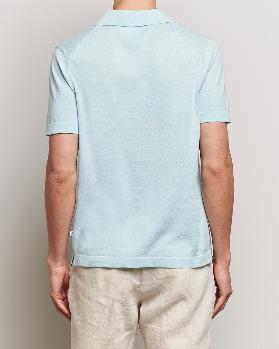 Herren | Poloshirts | NN07 | Ryan Cotton/Linen Polo Winter Sky