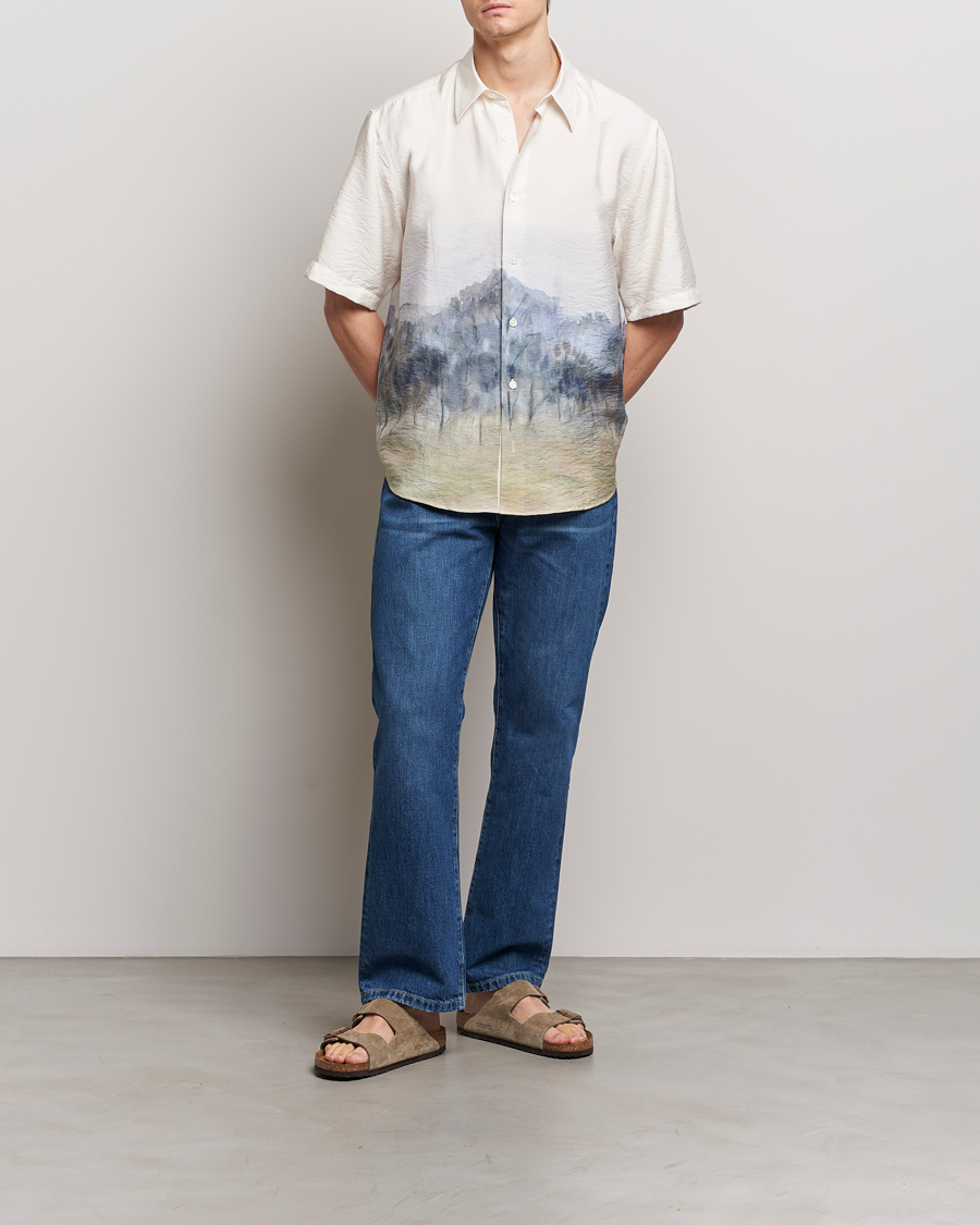 Herren | Hemden | NN07 | Quinsy Printed Short Sleeve Shirt White Multi