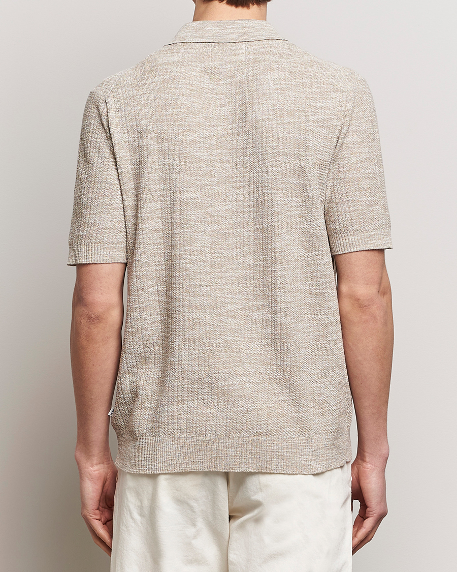 Herren | Hemden | NN07 | Nolan Knitted Shirt Sleeve Shirt Greige Melange