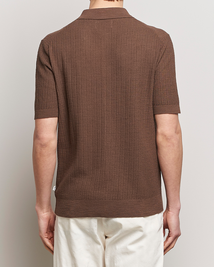 Herren | Hemden | NN07 | Nolan Knitted Shirt Sleeve Shirt Cocoa Brown