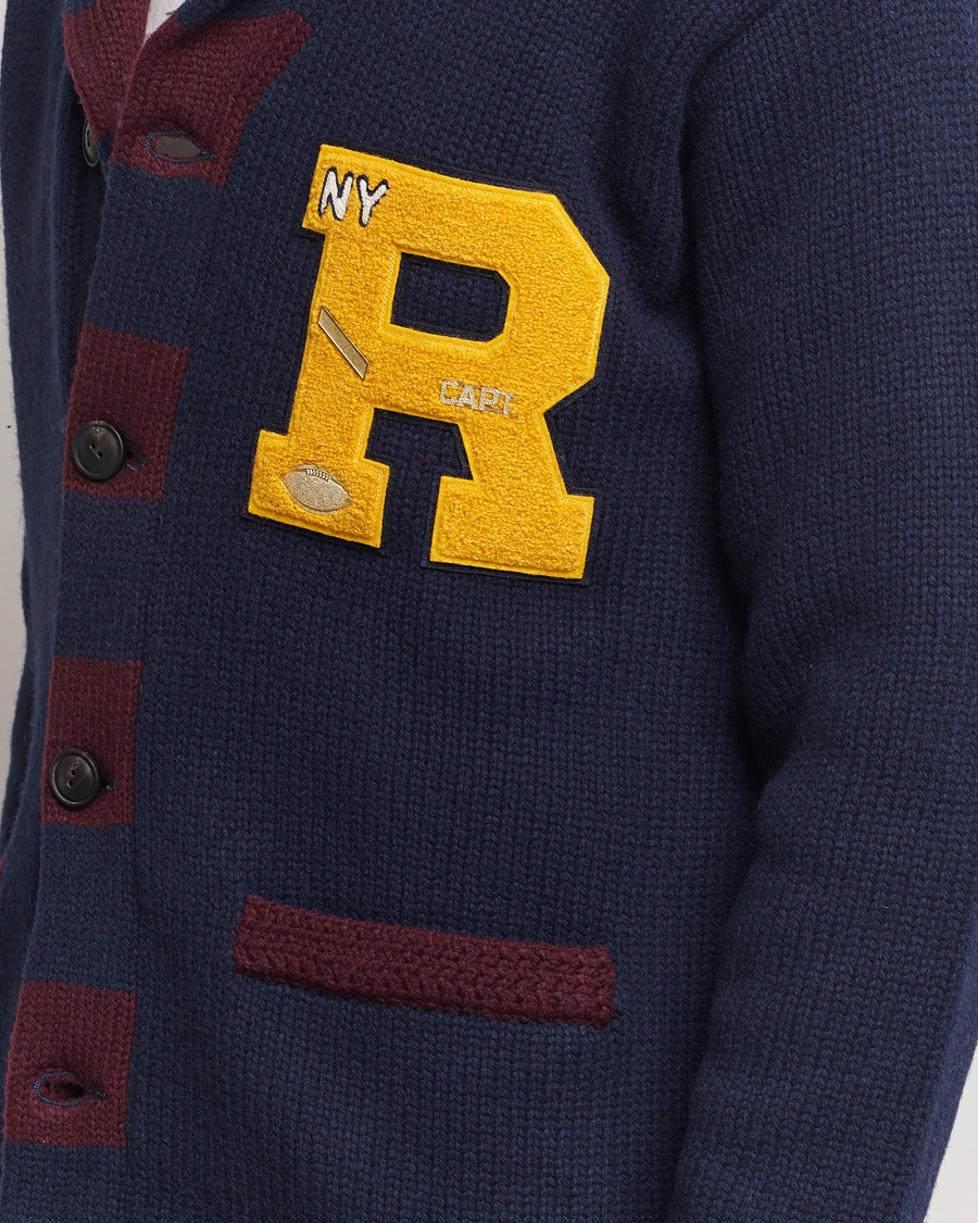 Herren | Pullover | Polo Ralph Lauren | Varsity Wool Shawl Cardigan Aviator Navy Combo