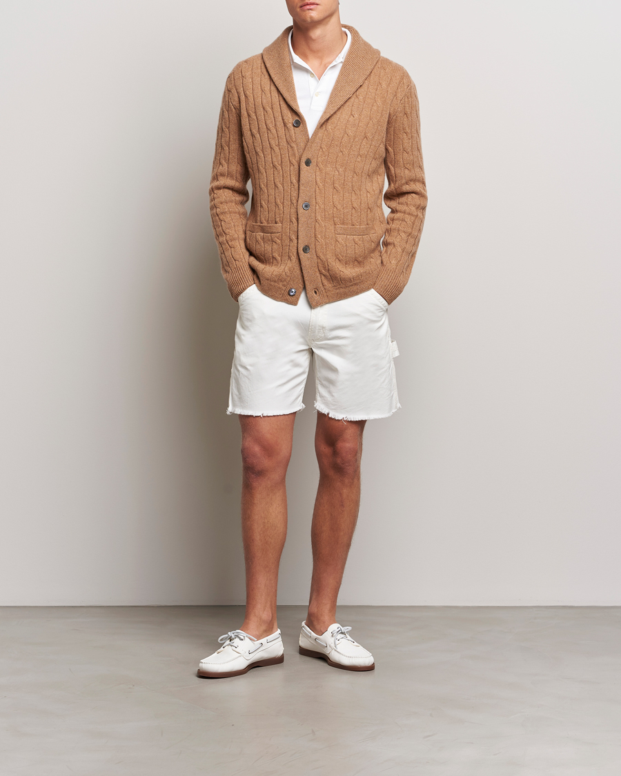 Herren | Pullover | Polo Ralph Lauren | Cashmere Cable Shawl Cardigan Brown Sugar Melange