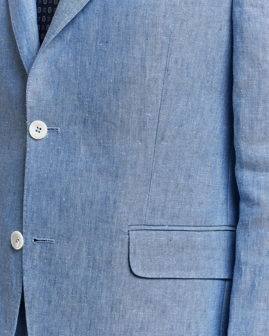 Herren | Sakkos | Oscar Jacobson | Ferry Soft Linen Blazer Smog Blue