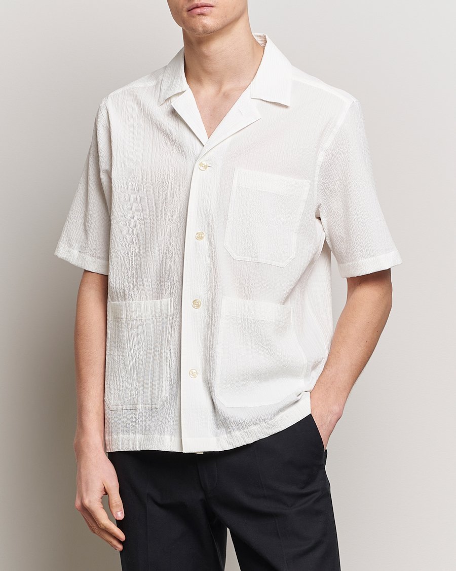 Herren | Hemden | Oscar Jacobson | Hanks Reg Seersucker Shirt White