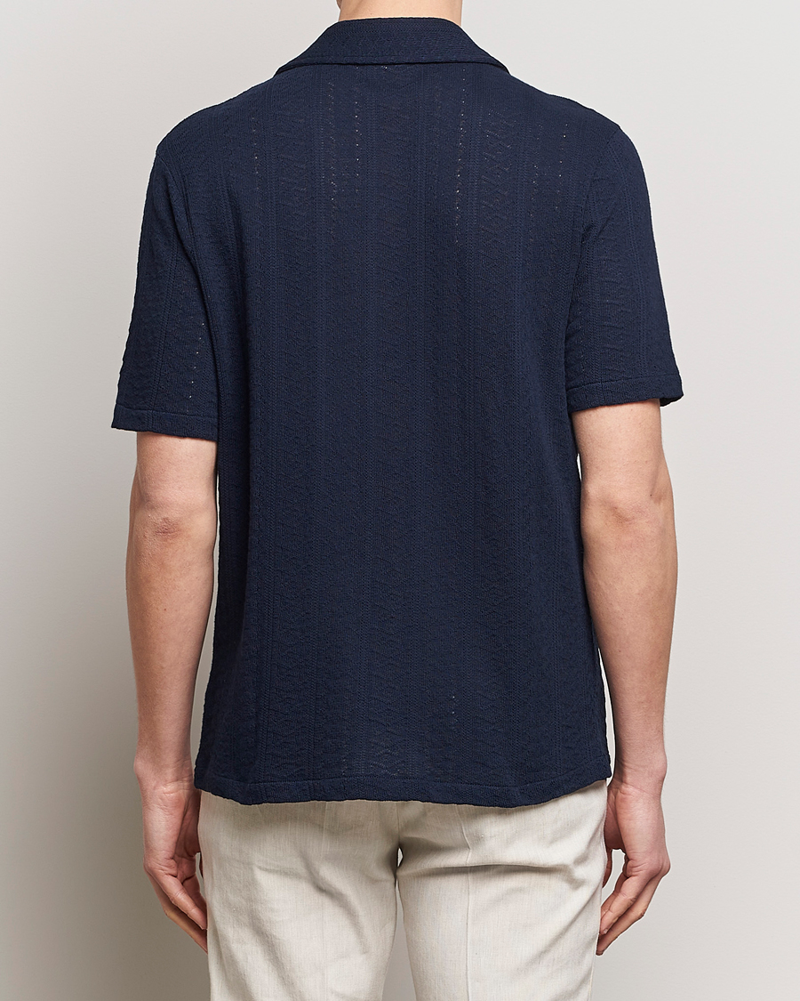 Herren | Hemden | Oscar Jacobson | Mattis Reg Knitted Shirt Navy