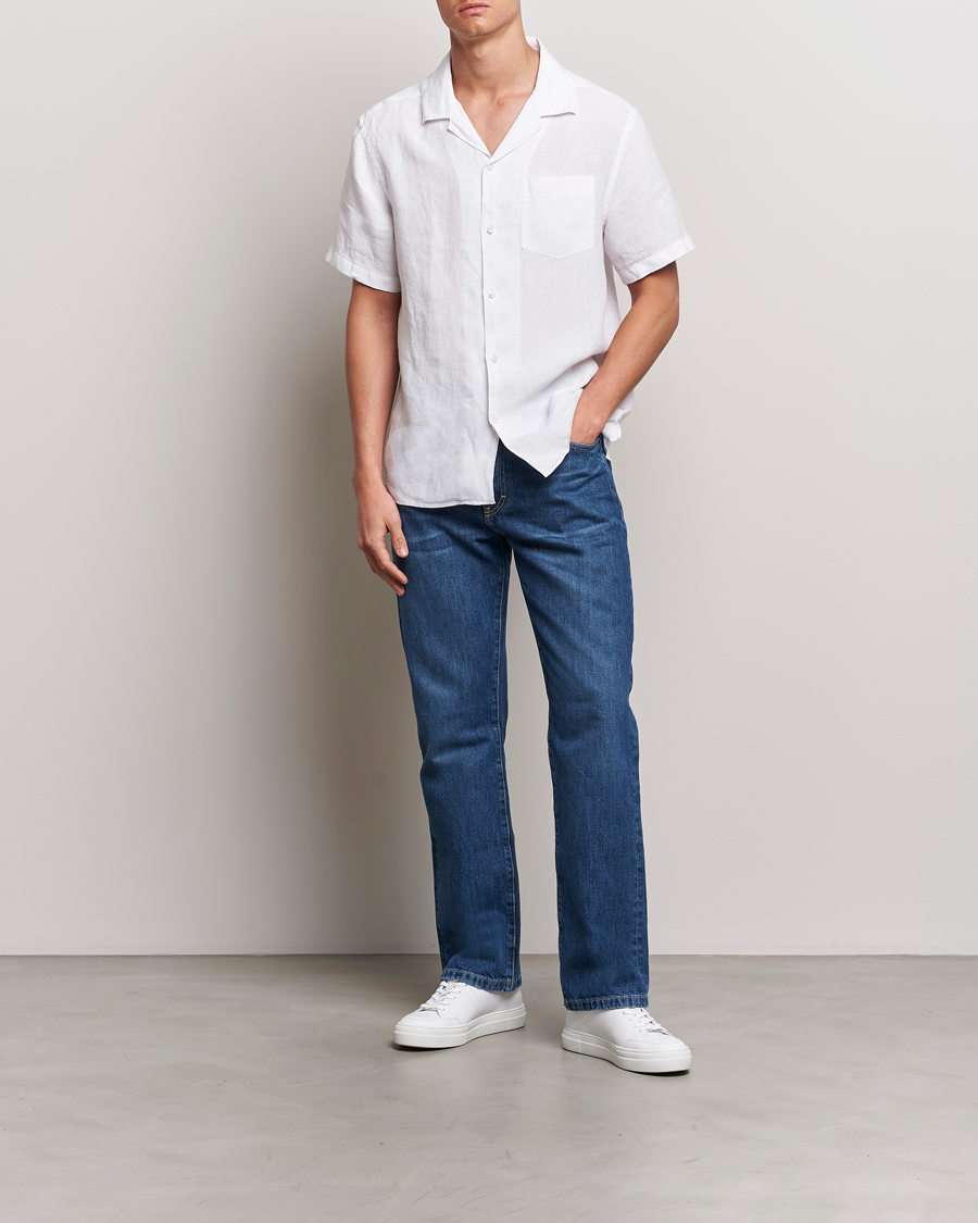 Herren | Hemden | J.Lindeberg | Elio Linen Melange Shirt White