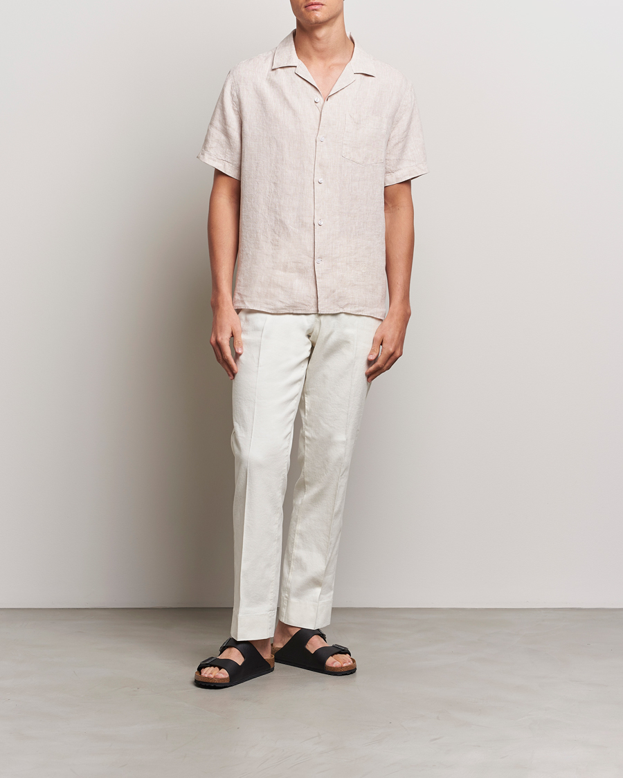 Herren | Hemden | J.Lindeberg | Elio Linen Melange Shirt Safari Beige