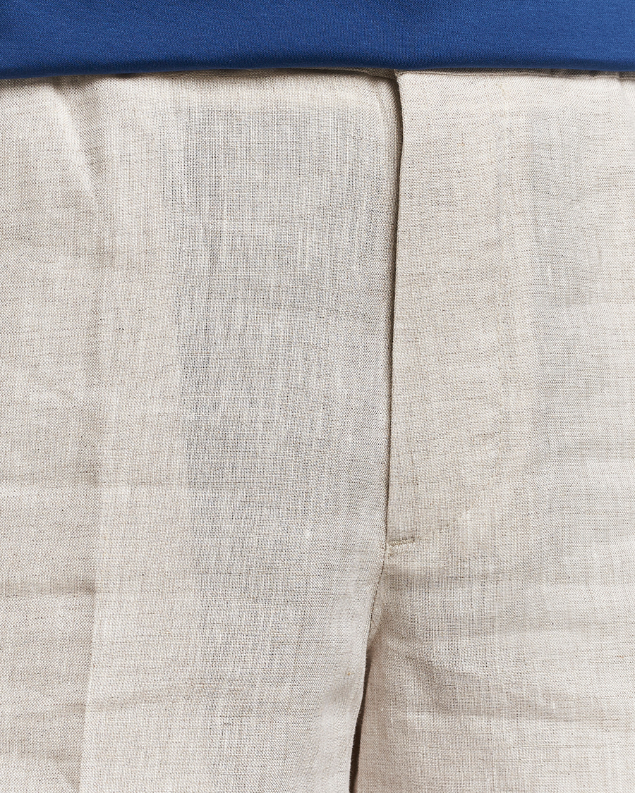 Herren | Shorts | J.Lindeberg | Baron Linen Shorts Safari Beige