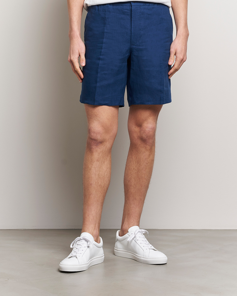 Herren | Kleidung | J.Lindeberg | Baron Linen Shorts Estate Blue