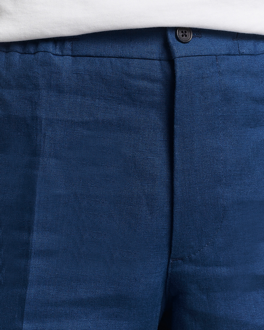 Herren | Shorts | J.Lindeberg | Baron Linen Shorts Estate Blue