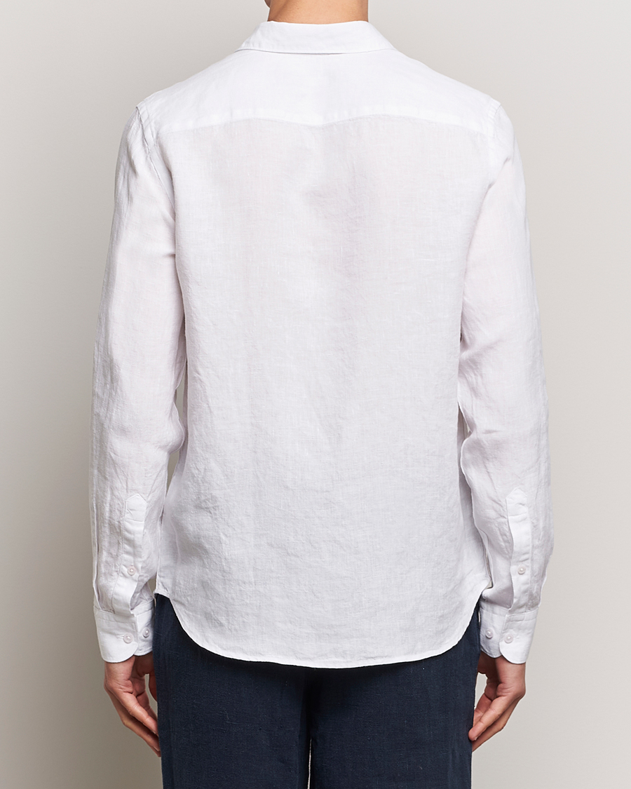 Herren | Hemden | J.Lindeberg | Slim Linen Melange Shirt White
