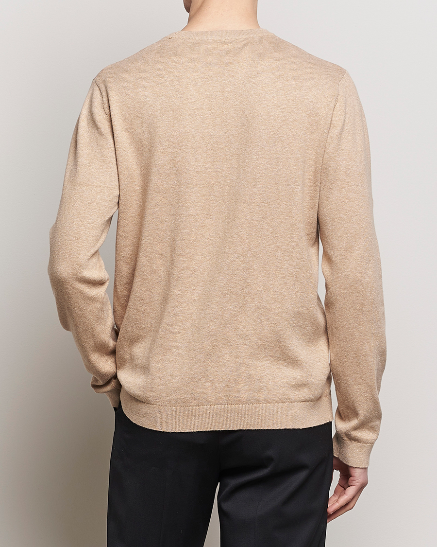 Herren | Pullover | A Day's March | Alagon Cotton/Linen Crew Khaki
