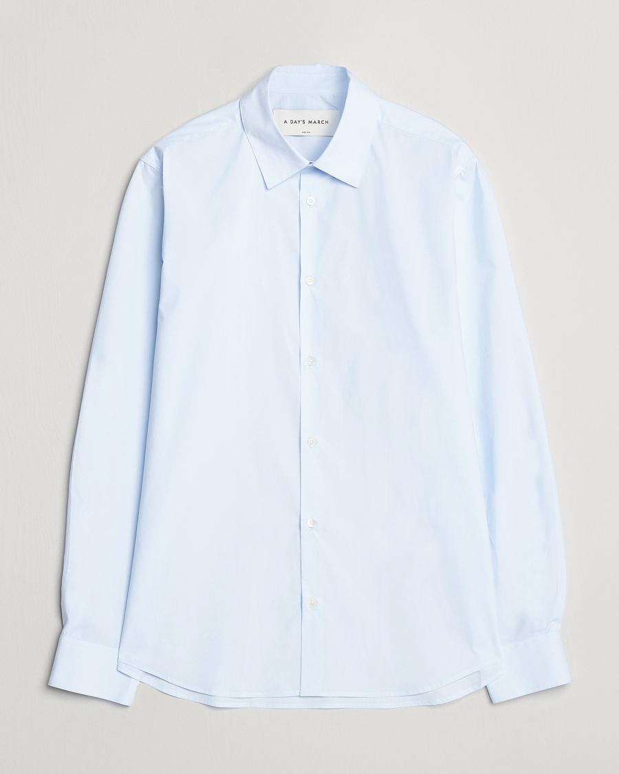 Herren | Hemden | A Day's March | Tipton Poplin Shirt Sky Blue