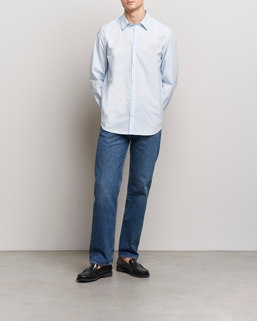Herren | Hemden | A Day's March | Tipton Poplin Shirt Sky Blue