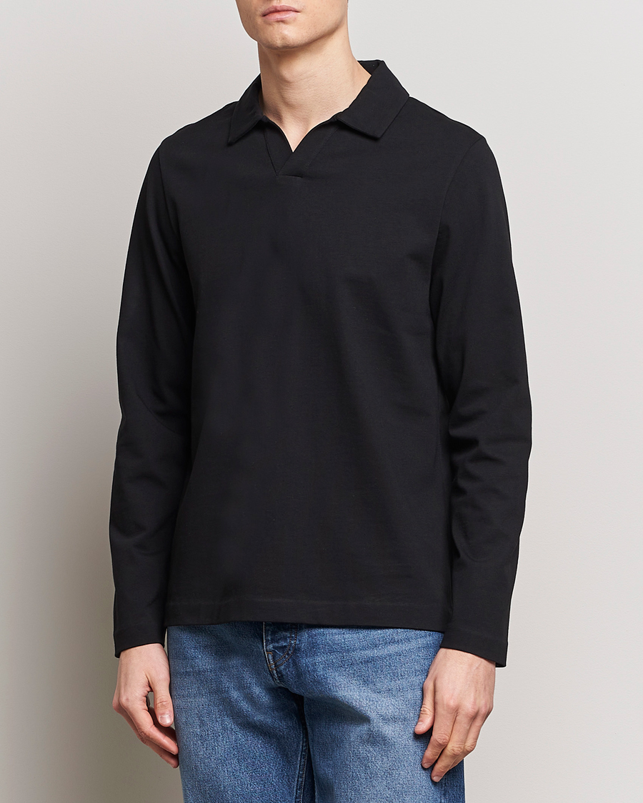 Herr | A Day's March | A Day\'s March | Branford Long Sleeve Polo Black