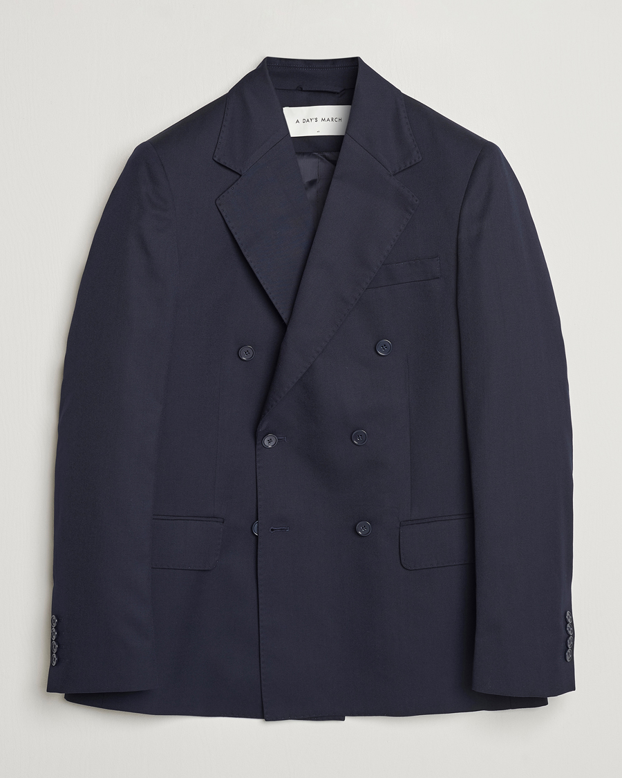 Herren | Sakkos | A Day's March | Welland Double Breasted Blazer Navy