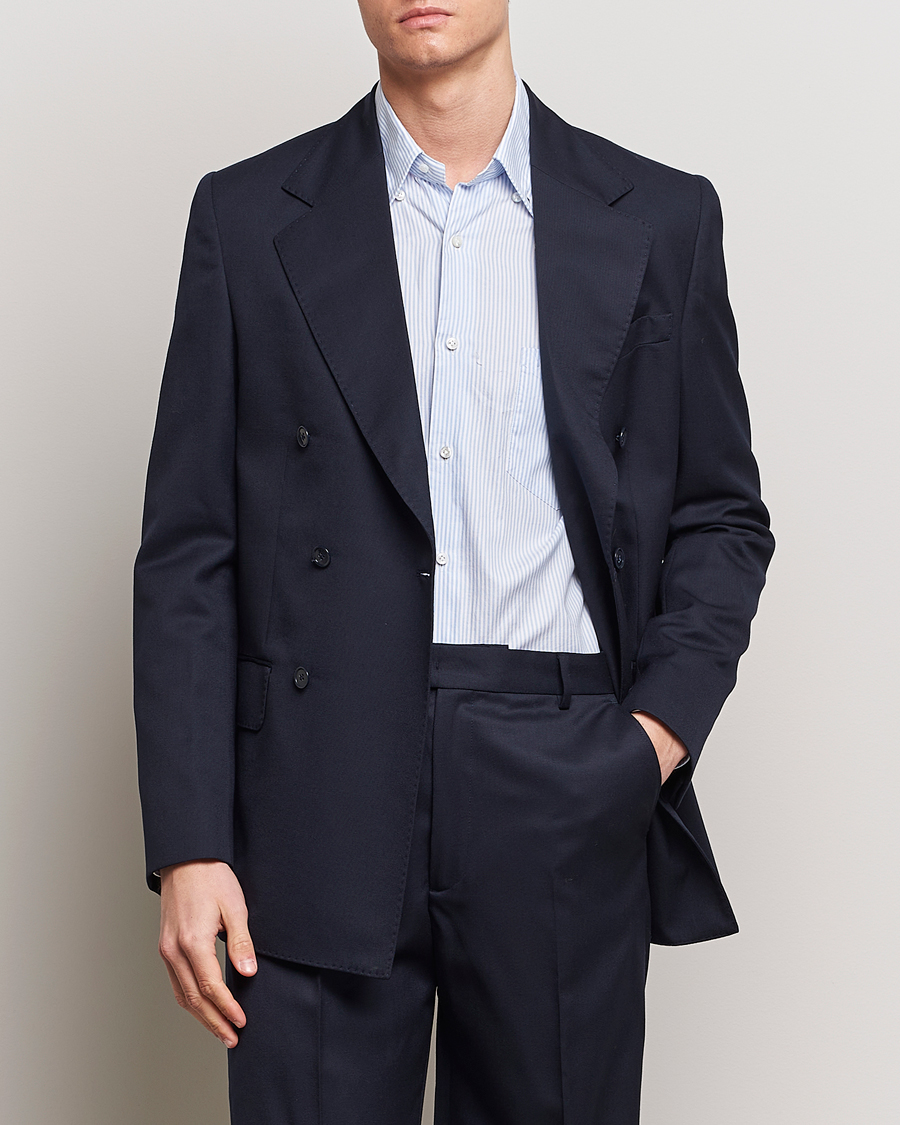 Herren | Business Casual | A Day's March | Welland Double Breasted Blazer Navy