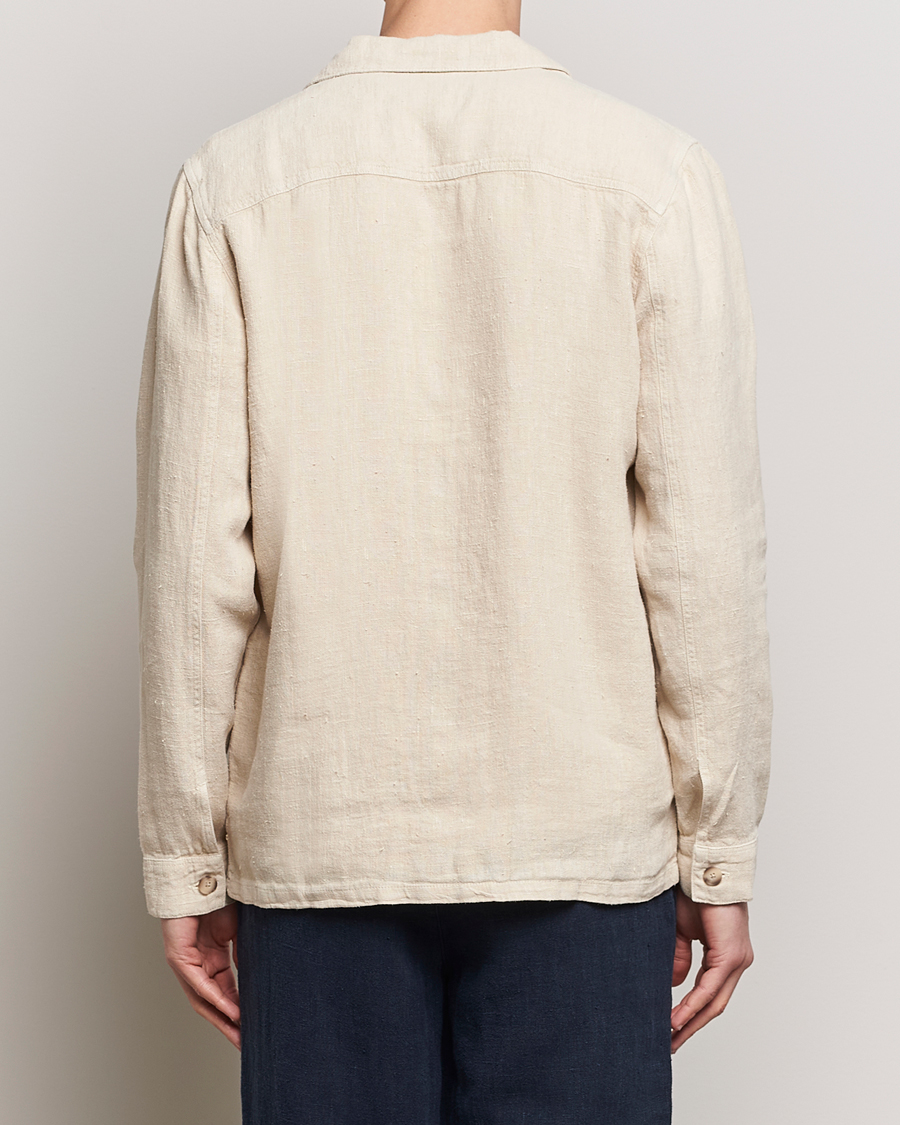 Herren | Jacken | A Day's March | Banagher Linen Overshirt Oyster