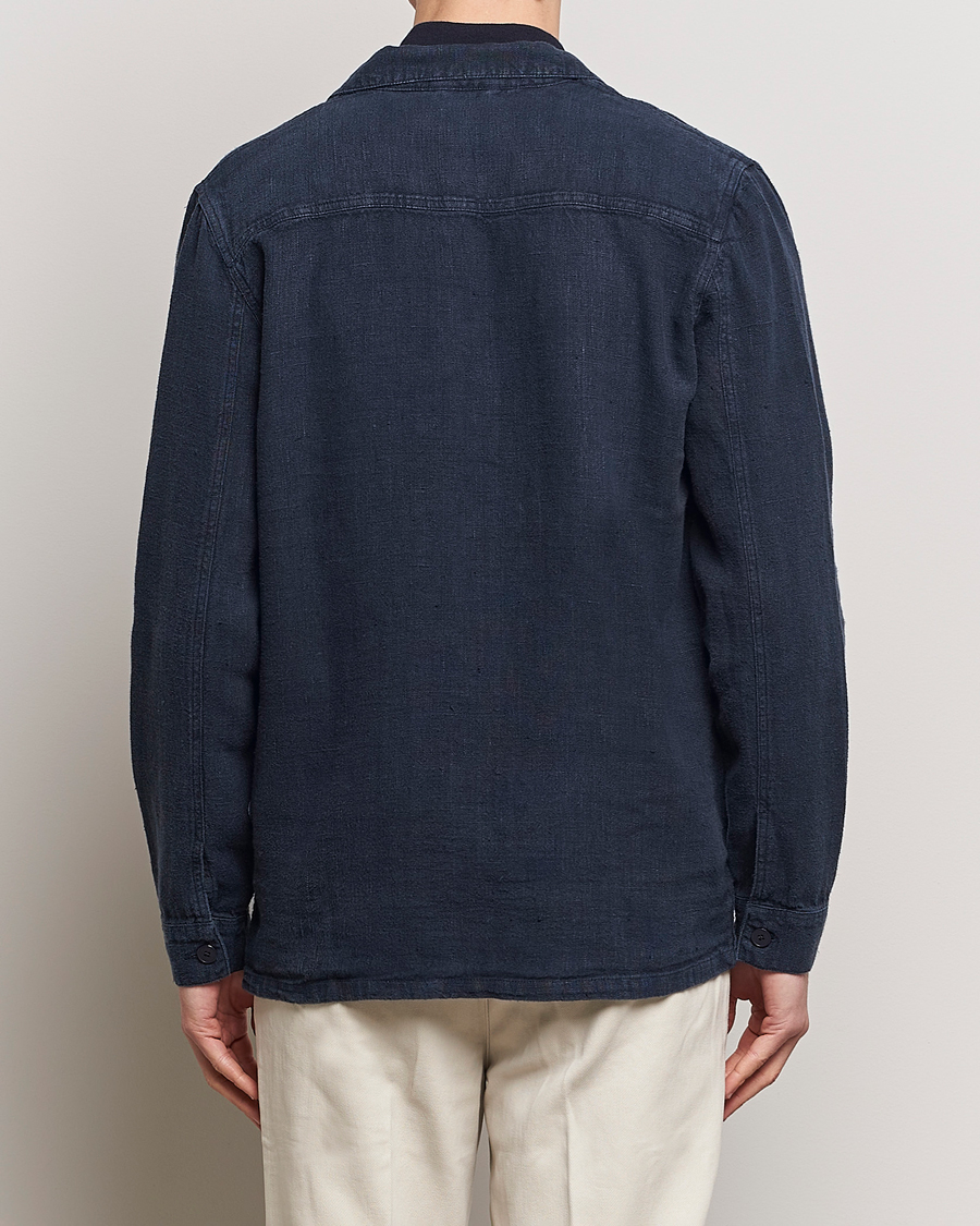 Herren | Jacken | A Day's March | Banagher Linen Overshirt Navy