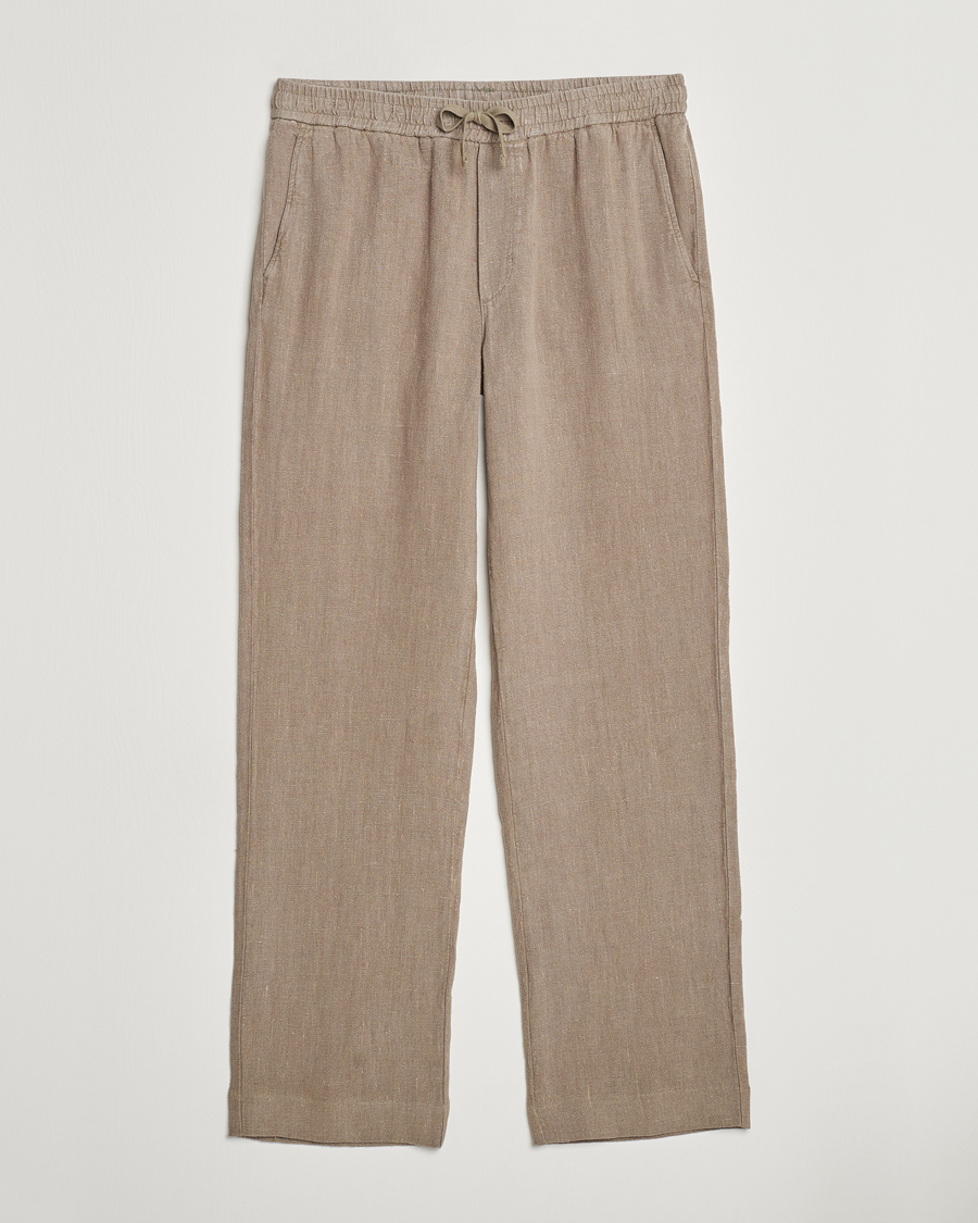 Herren | Hosen | A Day's March | Tamiat Drawstring Linen Trousers Clay