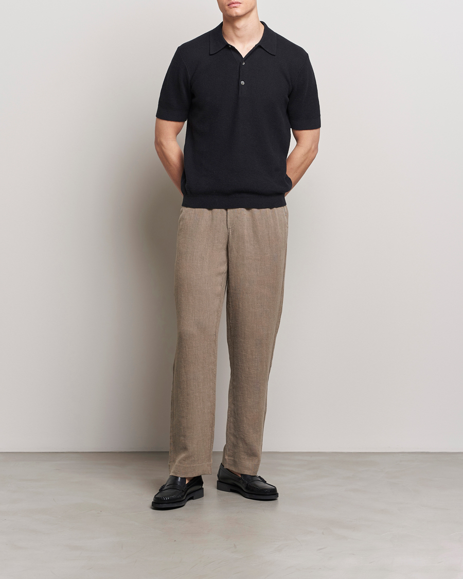 Herren | Hosen | A Day's March | Tamiat Drawstring Linen Trousers Clay