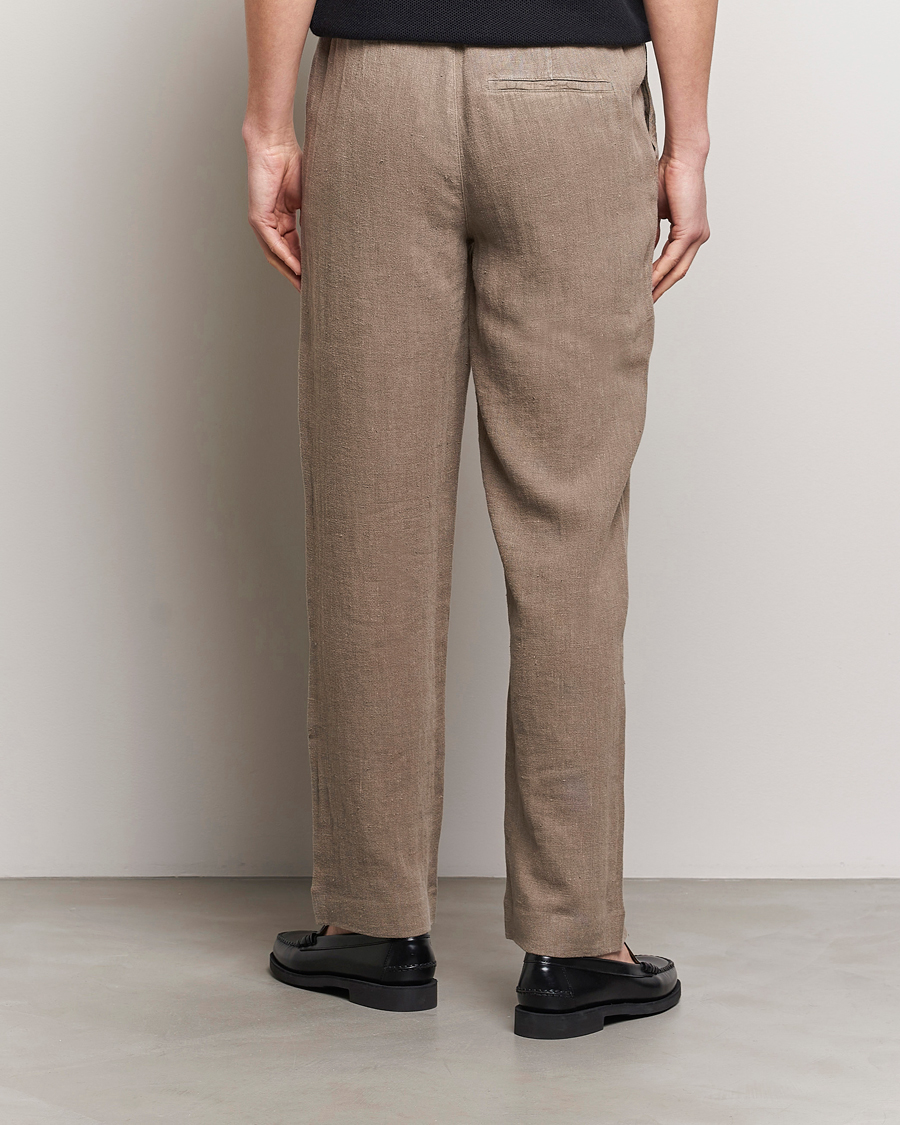 Herren | Hosen | A Day's March | Tamiat Drawstring Linen Trousers Clay