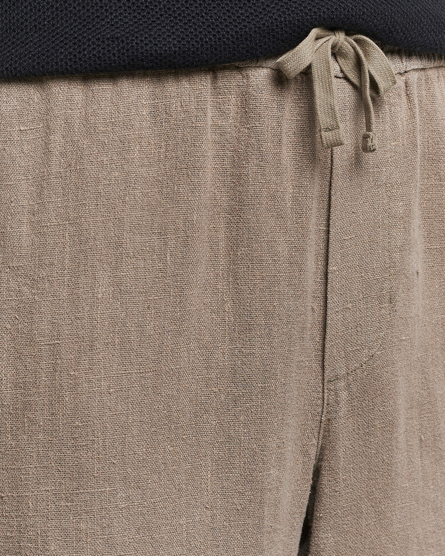 Herren | Hosen | A Day's March | Tamiat Drawstring Linen Trousers Clay