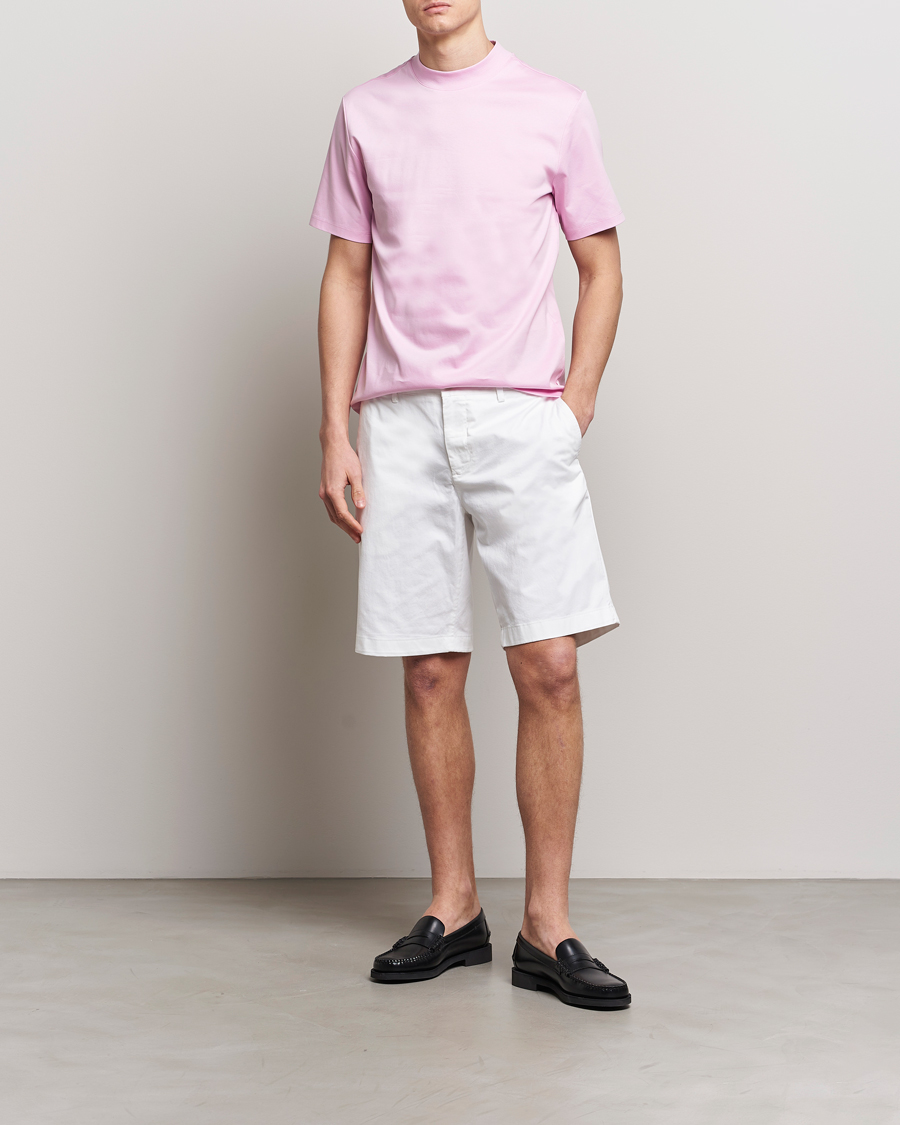 Herren | T-Shirts | J.Lindeberg | Ace Mock Neck T-Shirt Pink Lavender