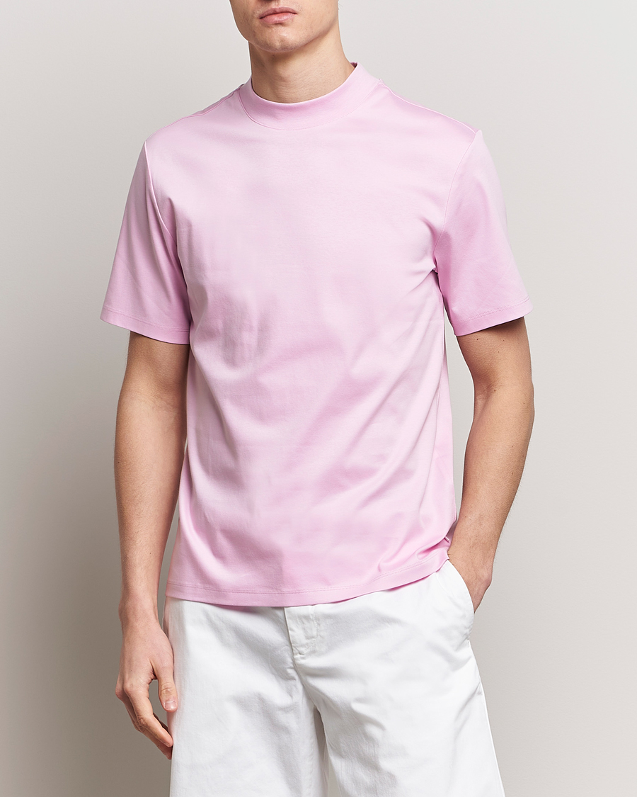 Herren | Kleidung | J.Lindeberg | Ace Mock Neck T-Shirt Pink Lavender