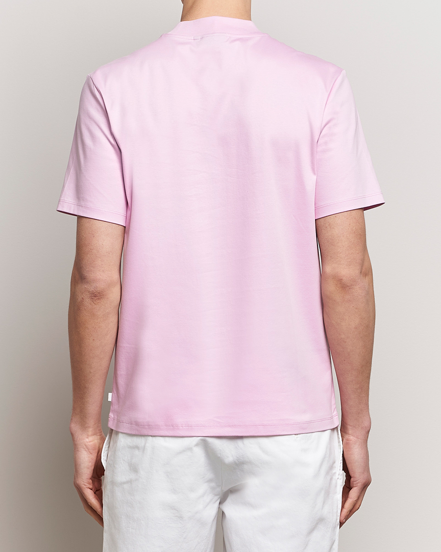Herren | T-Shirts | J.Lindeberg | Ace Mock Neck T-Shirt Pink Lavender