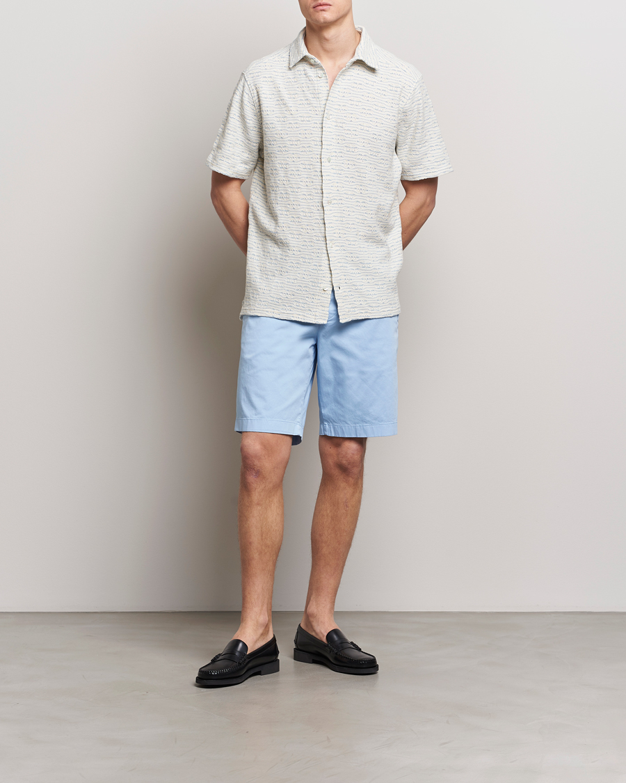 Herren | Shorts | J.Lindeberg | Nathan Cloud Satin Shorts Chambray Blue