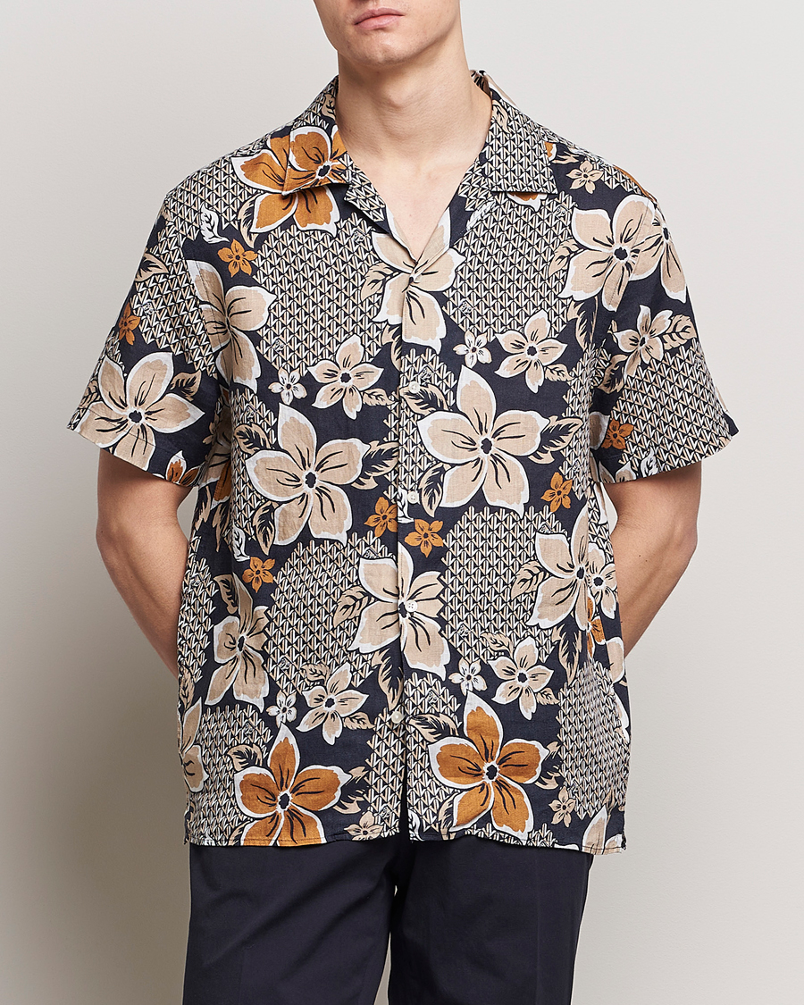 Men | J.Lindeberg | J.Lindeberg | Elio Linen Island Floral Shirt Island Floral Mix