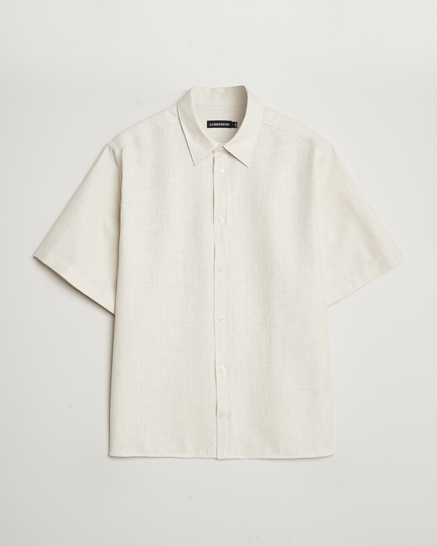 Herren | Hemden | J.Lindeberg | Lund Linen Mix Shirt Safari Beige