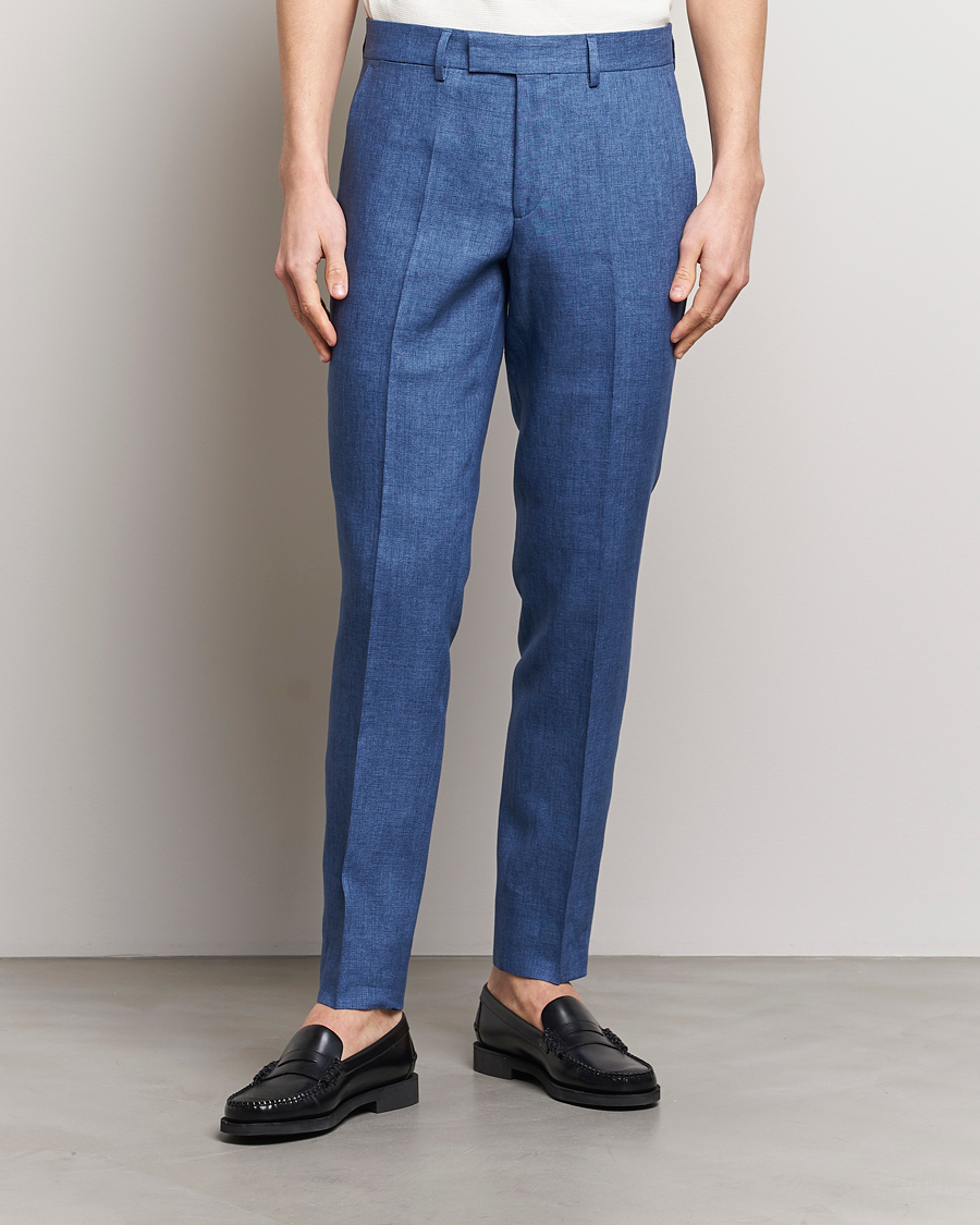 Herren | Hosen | J.Lindeberg | Grant Super Linen Pants Chambray Blue
