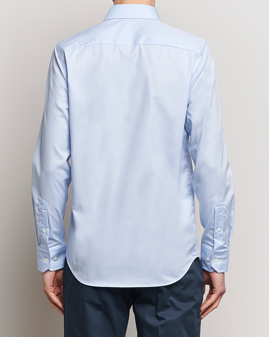 Herren | Hemden | Oscar Jacobson | Slim Fit Cut Away Non Iron Twill Light Blue